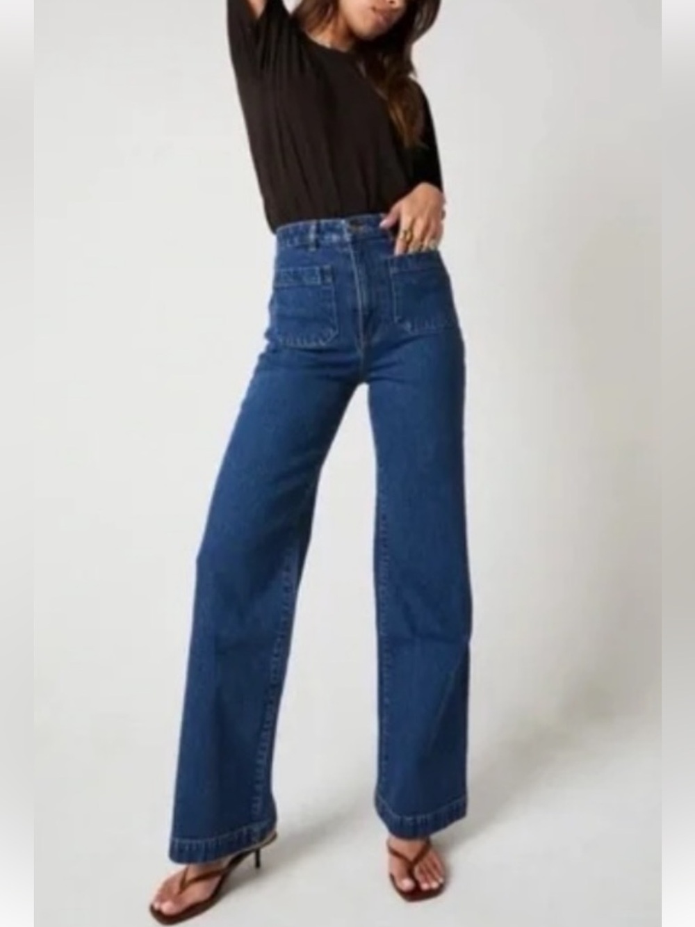 ROLLA'S G Day Mate | High-Rise Wide Leg Jeans in Blue